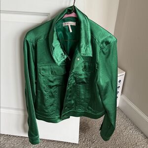 BCBGMaxAzria Emerald Satin Jacket